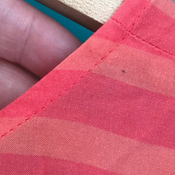 Old Navy Striped Neon Pink Orange Peach Dress XL - Picture 10 of 10